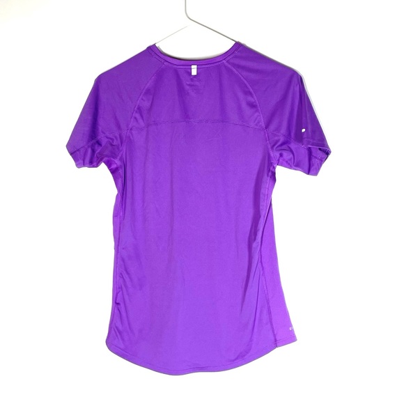 Nike Dri Fit Purple Reflective Running Shirt Size Medium - Picture 3 of 6